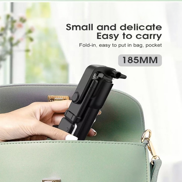 Foldable Bluetooth Selfie Stick Tripod (LED Light)